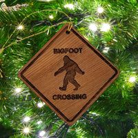 Bigfoot Ornament - Bigfoot Crossing - California Redwood - PNW