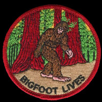 Bigfoot Lives Patch Iron On Sasquatch Forest Souvenir 2.5"