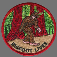 Bigfoot Lives Patch Iron On Sasquatch Forest Souvenir 2.5"