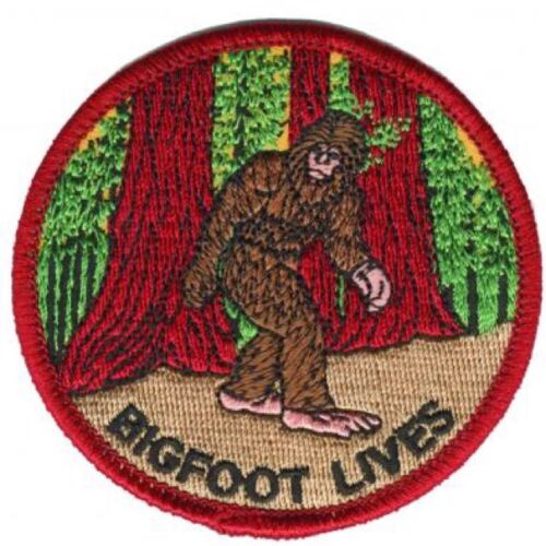 Bigfoot Lives Patch Iron On Sasquatch Forest Souvenir 2.5"