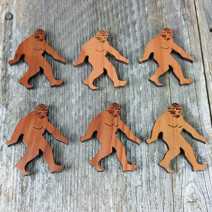 Bigfoot Magnet Sasquatch Redwood Souvenir Bigfoot Refrigerator Magnet Made in USA California Handmade Wood Sasquatch - 4000