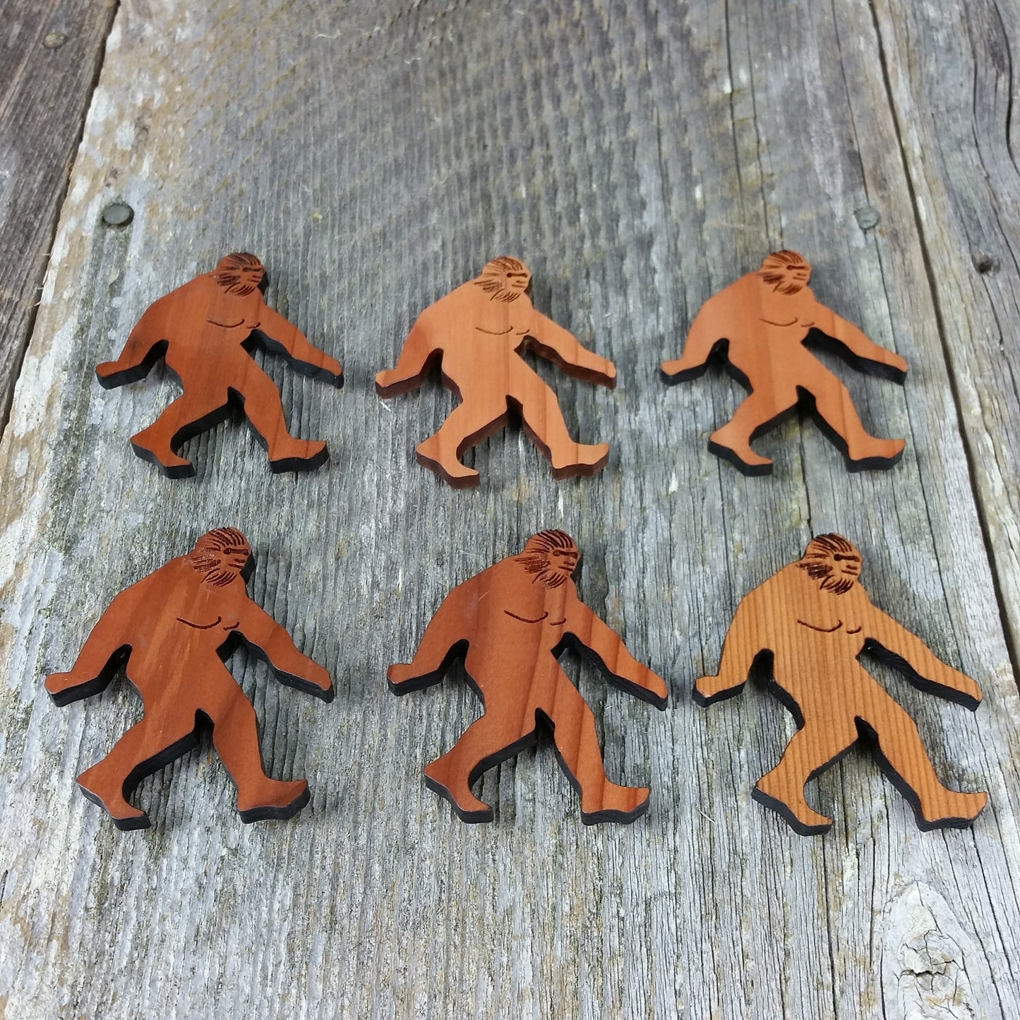 Bigfoot Magnet Sasquatch Redwood Souvenir Bigfoot Refrigerator Magnet Made in USA California Handmade Wood Sasquatch - 4000