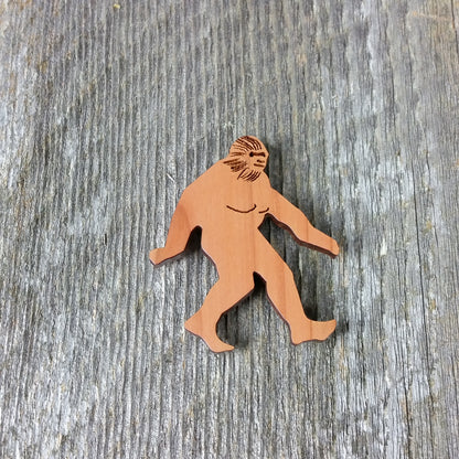 Bigfoot Magnet Sasquatch Redwood Souvenir Bigfoot Refrigerator Magnet Made in USA California Handmade Wood Sasquatch - 4000