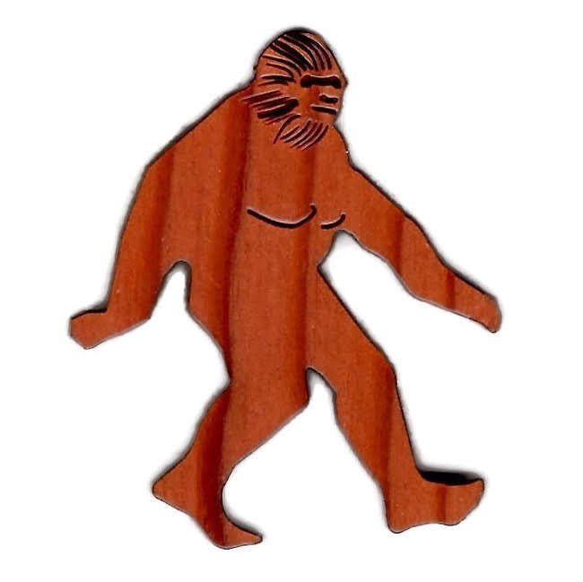 Bigfoot Magnet Sasquatch Redwood Souvenir Bigfoot Refrigerator Magnet Made in USA California Handmade Wood Sasquatch - 4000