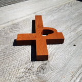 Wood Wall Cross - Wooden Cross - Wall Cross - Heart Cross 7 Inch