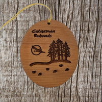 California Redwoods Wood Ornament Flying Eagle Trees Forest Bear Track