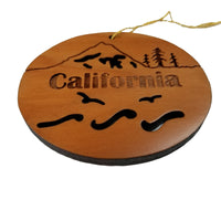 California Christmas Ornament Oval California Redwood