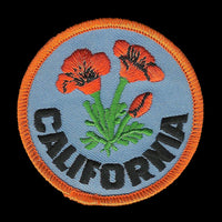 California Poppies State Flower Patch Iron On 2.5"