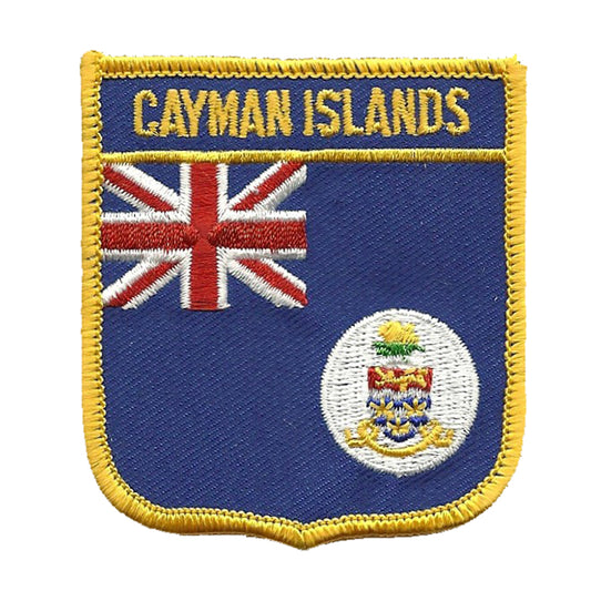Cayman Islands Shield Patch Iron On Souvenir Badge Emblem Applique Accessory