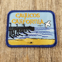 Cayucos Pier California Iron On Patch - Rectangle