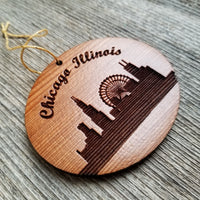 Chicago Skyline Ornament Illinois Christmas Made in USA