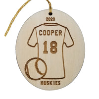 Baseball Shirt Personalized Ornament SVG DOWNLOAD FILE Laser Engraver Vector File, Baseball Ornament Christmas Ornament