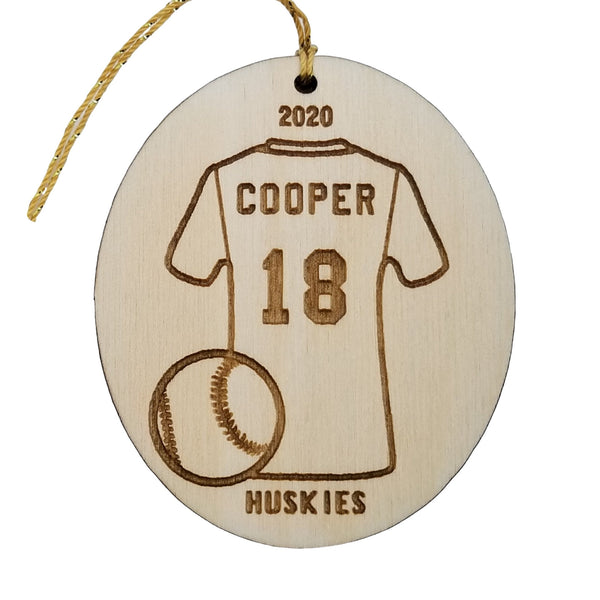 Baseball Shirt Personalized Ornament SVG DOWNLOAD FILE Laser Engraver Vector File, Baseball Ornament Christmas Ornament