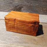 Redwood Jewelry Box Curly Wood Engraved Rustic Handmade California #471 Memento Box Dad Gift Trinkets Memories Stash Mens Valet