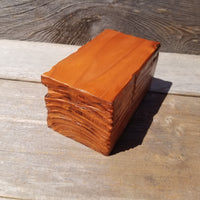 Redwood Jewelry Box Curly Wood Engraved Rustic Handmade California #471 Memento Box Dad Gift Trinkets Memories Stash Mens Valet