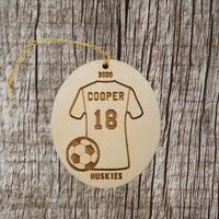 Soccer Jersey Personalized Ornament SVG DOWNLOAD FILE Laser Engraver Vector File, Soccer Ornament Christmas Ornament