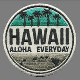 Hawaii Patch – HI Souvenir Aloha Everyday Travel Patch – Iron On – Applique 2.25"" Island Embellishment Souvenir Surfing Palm Trees