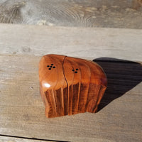 Rustic Wood Salt and Pepper Shakers Set Handmade #326 California Redwood Souvenir Housewarming Gift
