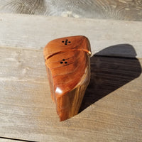 Rustic Wood Salt and Pepper Shakers Set Handmade #326 California Redwood Souvenir Housewarming Gift