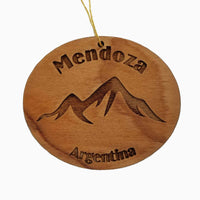 Mendoza Argentina Ornament Handmade Wood Argentina Souvenir Andes Mountains