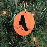 Flying Eagle Christmas Ornament Wood Redwood Souvenir