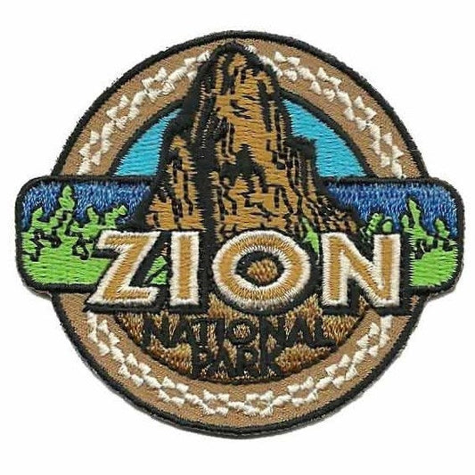 Utah Patch – UT Zion National Park - Travel Patch Iron On – Souvenir Patch – Embellishment Applique – Travel Gift 2.75" Rock Formation Brown