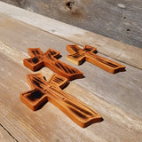 Wood Wall Cross - Rustic Torched Wooden Cross - Wall Cross - Cross Within a Cross - 8" Cross Decor