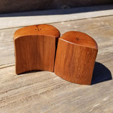 Salt and Pepper Shakers Set California Rustic Redwood Handmade #383 Lodge Theme Manly Gift Engagement Gift