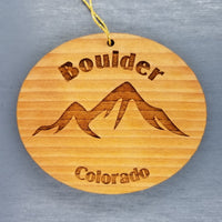 Boulder Colorado Ornament Handmade Wood Ornament CO Souvenir Mountains Resort Ski