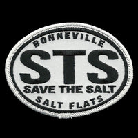 Bonneville Salt Flats – Utah Patch – Save the Salt STS – Wendover Utah Souvenir – Travel Patch – Iron On – Applique 3.5" Oval