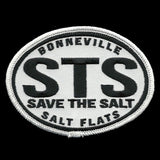 Bonneville Salt Flats – Utah Patch – Save the Salt STS – Wendover Utah Souvenir – Travel Patch – Iron On – Applique 3.5" Oval