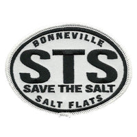 Bonneville Salt Flats – Utah Patch – Save the Salt STS – Wendover Utah Souvenir – Travel Patch – Iron On – Applique 3.5" Oval
