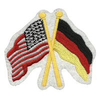 USA and Germany Flags Iron On Patch Crossed Flags - Heritage Pride