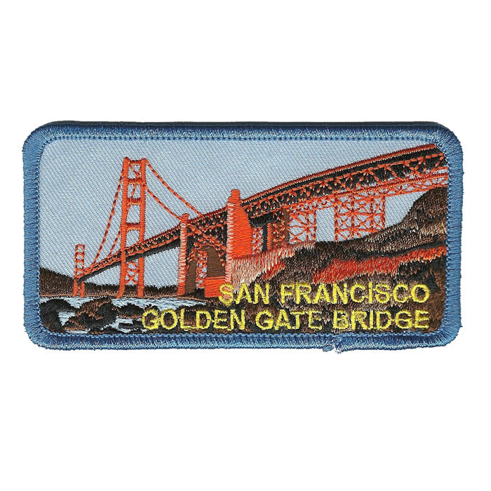 Golden Gate Bridge West View Patch Iron On Souvenir Badge Emblem Applique Accessory