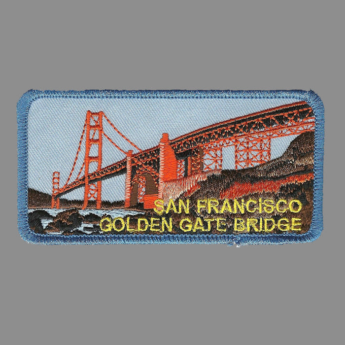 Golden Gate Bridge West View Patch Iron On Souvenir Badge Emblem Applique Accessory