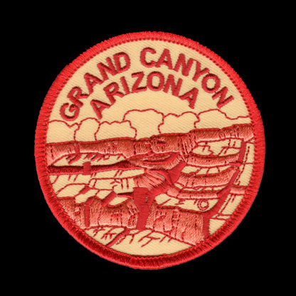Grand Canyon National Park Patch Iron On Circle Souvenir Badge Emblem Applique Accessory