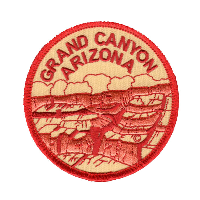 Grand Canyon National Park Patch Iron On Circle Souvenir Badge Emblem Applique Accessory