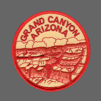 Grand Canyon National Park Patch Iron On Circle Souvenir Badge Emblem Applique Accessory