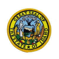 Idaho State Seal Patch - ID Seal of the State - Great Seal of the State of Idaho -  Iron On Applique or Embellishment 3" Circle Idaho Patch