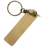 Juneau Alaska Wood Keychain Rectangle Souvenir Travel Gift - Wood Gift Key Ring