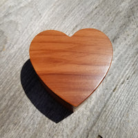 Handmade Wood Box with Redwood Heart Ring Box California Redwood #266