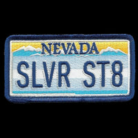 Nevada Patch – The Silver State – License Plate Travel Patch Iron On – NV Souvenir Patch – Embellishment Applique – 4"