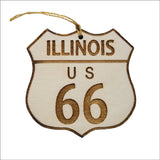 Route 66 Ornament - Illinois Road Sign - Christmas