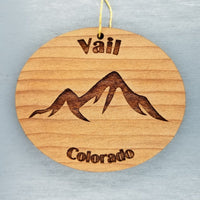Vail Colorado Ornament Handmade Wood Ornament CO Souvenir Mountains Ski Resort