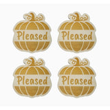 Thanksgiving Place Card Set of 4 - Thanksgiving Place Setting - Thanksgiving Table Decor - Pleased Pumpkin Place Holder