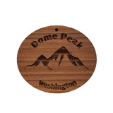 Dome Peak Ornament Wood Ornament Washington Souvenir Mountain Climbing Dome Glacier WA Cascades Hiking Mountaineering