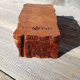 Wood Jewelry Box Redwood Tree Engraved Rustic Handmade Curly Wood #348 Mens Valet Christmas Gift 5th Anniversary