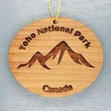 Yoho National Park Ornament Handmade Wood Ornament Canada Souvenir Mountains British Columbia