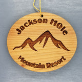 Jackson Hole Ornament Handmade Wood Ornament Jackson Hole Mountain Resort Souvenir Wyoming Christmas Ornament