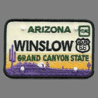 Winslow Arizona Patch – Grand Canyon State – License Plate Travel Patch AZ Souvenir Embellishment or Applique